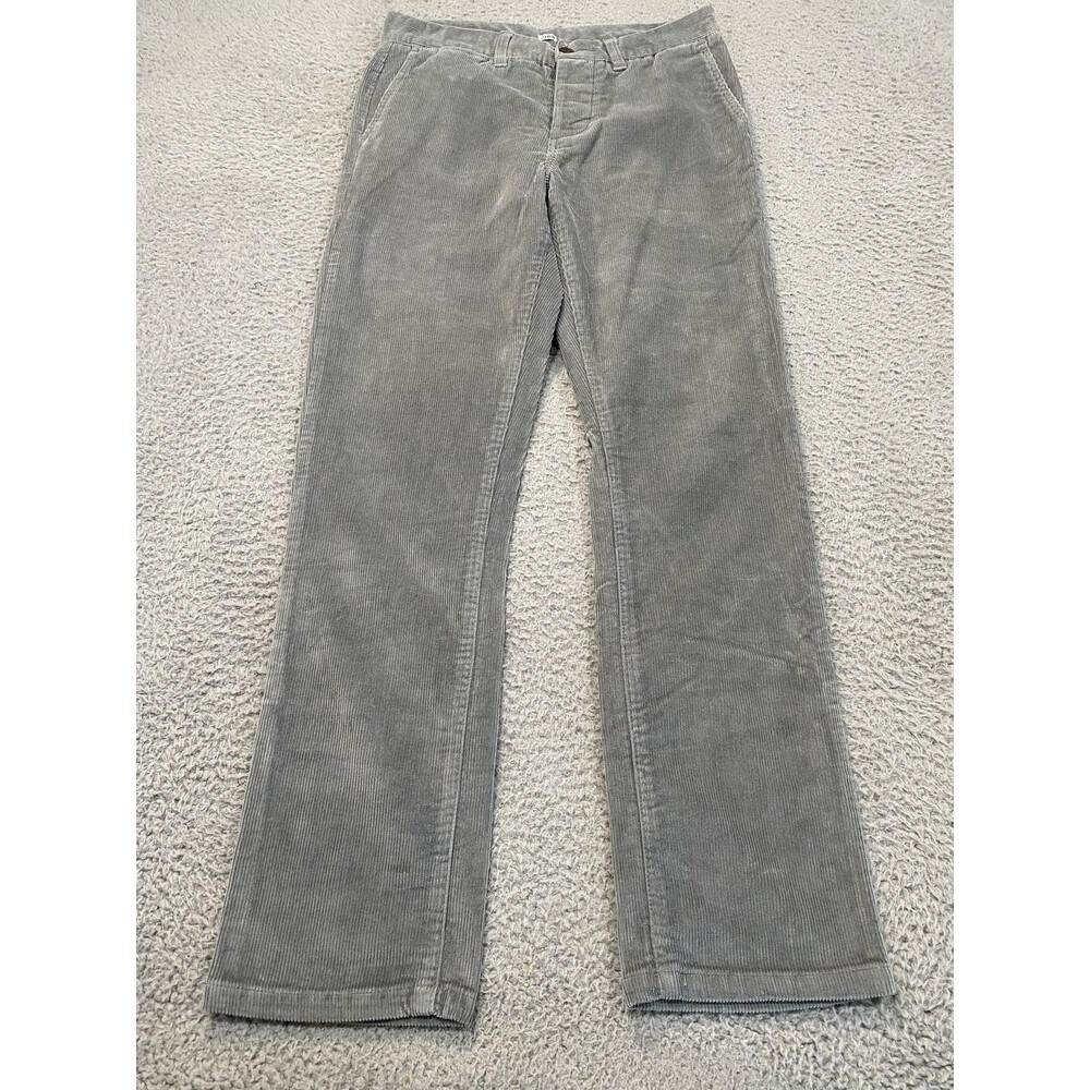 Katin Pants Mens 31x30 Gray Corduroy Stretch Chino Straight Leg Casual Fall